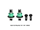 GPM front and rear complete differential and pinion set in green and black on a white background with text below.
