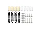 GPM Aluminium 26mm Adjustable Shocks 4Pcs in silver and black with extra springs and mounting hardware