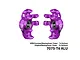 GPM purple aluminium steering hubs for RC vehicles with bearings and text overlay on a white background.