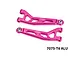GPM aluminium front upper suspension arms in pink, shown as a set of two against a plain white background.