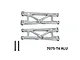 GPM aluminium silver rear lower suspension arms and two pins against a clean white background.