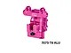 GPM Aluminium Rear Differential Cover in pink, featuring engraved branding and hardware against a clean white background.