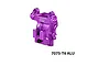 GPM aluminium front differential cover in purple with engraved branding and screws on a plain background.