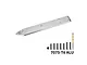 GPM silver aluminium rear skid plate brace with included mounting screws, nut, and a drill bit on a white background.