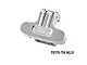 GPM Racing silver aluminium rear bumper shown in a studio product shot against a white background.