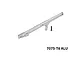 GPM silver aluminium rear chassis brace with mounting screw on a plain white studio background.