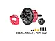 GPM Racing steel and aluminium complete 38T centre differential, 15T pinion gear, red motor plate, and hardware on white background.