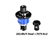 GPM complete rear differential assembly with blue aluminum housing, black steel gears, and text reading 20CrMnTi Steel + 7075 ALU.