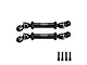 Two black GPM Racing centre CVD driveshafts and four small screws displayed against a plain white background.