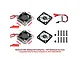 GPM 35x10mm 20,000RPM High Speed Cooling Fans with Aluminium Covers 2Pcs - Black MTV6018FAN-BK