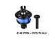 GPM steel and aluminium complete front or rear differential with a blue body and matching pinion gear on a white background.