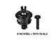 GPM black steel and aluminum 13T/43T complete differential and pinion gear set against a white background.