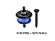 GPM Racing blue and black complete centre differential with gear and shaft on a white background with text reading 4140 STEEL + 7075-T6 ALU