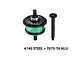 GPM steel and aluminium complete centre differential with green housing and companion gear on white background