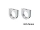 Two silver aluminium centre differential bearing braces with GPM Racing logo against a plain white background.