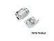 Two silver aluminium shock cap protectors with GPM Racing branding and text 7075-T6 ALU in the corner.