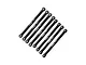 GPM Aluminium Upper and Lower Link Bar Set in black featuring 8 pieces with etched lengths on a white background.