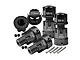 GPM aluminium wheel hex adaptor set in black, showing hex adaptors, wheel nuts, pins, and grub screws.