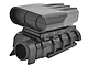 RPM 1/10 black plastic intake and blower set viewed from the front angle against a plain white background.