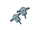 GPM Aluminium Spare Tyre Locks in grey, shown as a set of two pieces on a plain white background.