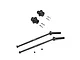 GPM black steel CVD driveshafts, wheel hex extensions, pins, and grub screws on a white background.