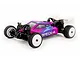 Hobby Plus Speck-B 1/24 scale electric RC buggy in magenta and purple livery with white wheels on a white background.