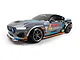 Studio product shot of HPI Stage-D10 Ford Mustang GT Spec-5 FD RC drift car with grey and black livery on a white background.