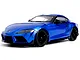 HPI Stage D24 Toyota Supra GR electric RWD RC car in metallic blue against a white background