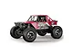 Studio product shot of the Maverick Scout24 Flux 1/24 scale electric 4WD RC rock crawler in red against a white background.