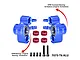 GPM Aluminium Steering Hubs with Larger Outer Bearings 2Pcs - Blue MKV6021-B