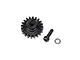 Losi steel 20T pinion gear with mounting screw and washer on a clean white background