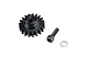 Losi steel pinion gear with included socket head screw and flat washer on a clean white background.