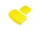 Losi hood and roof panel set in flo yellow shown from a studio angle against a white background.