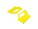 Losi Left and Right Door Panel Set in Flo Yellow displayed on a white background.