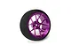 Spektrum aluminium wide spoke transmitter wheel in purple with black foam grip on a white background
