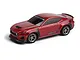 Studio product shot of the red HPI Nano-TTR Ford Mustang Spec 5 RC car angled from the front left on a white background.