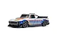 ARRMA Infraction 3S 1/12 scale electric brushless 4WD RTR RC car in white, blue, and gold with Hoon tyres, shot against a white background.