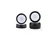 Pro-Line 1/24 Wedge Front & Prism Rear Carpet Tyres on White Dish Rims - Glued Wheels 4Pcs PRO1035513