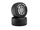Pro-Line Goodyear Blue Streak VTA tyres mounted on grey rims, stacked vertically against a white background.