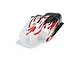 Pro-Line 1/8 Sector Flame Limited Edition Painted Body Shell in red, black, and white on a white background.