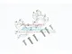 GPM UDR Silver Aluminium Rear Axle Hub 2Pcs UDR022-S