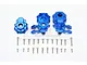 GPM Blue Aluminium TRX-4 Front Portal Steering Hub Set 4Pcs TRX4021-B