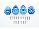 GPM Blue Aluminium TRX-4 Rear Portal Drive Housing Set 4Pcs TRX4022-B