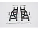 GPM Black Aluminium Stampede 2WD Front Lower Suspension Arms 2Pcs w/ Pins CRA055-BK