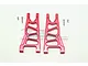 GPM Red Aluminium Front Lower Suspension Arms 2Pcs MAG055-R