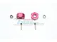 GPM Red Aluminium 14mm Hex Adapters (9mm Thick) 2Pcs MAG010/9MM-R