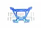 GPM Blue Aluminium Rustler 4x4 Rear Shock Tower RUS4030-B