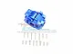 GPM Blue Aluminium Rear Differential Housing Set RUS4013-B