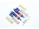 GPM Blue Aluminium Front Piggyback Shocks 2Pcs w/ Optional Spring Rates RUS4087F/L-B-OR