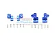 GPM Blue Aluminium Outcast Front & Rear Body Post Mount Set MAO201FRB-B